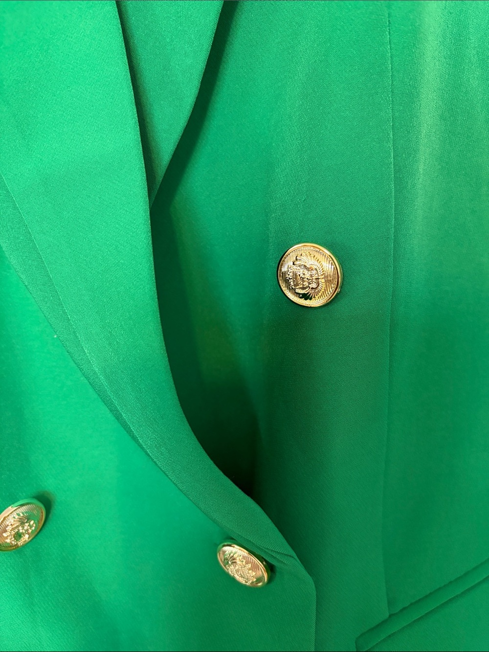 Women's Double-Breasted Emerald Green Blazer and Trousers Set - Picture 2 of 12
